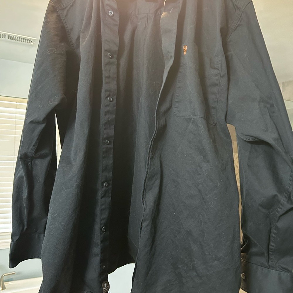 Ariat Men's Casual Black Button Down Shirt